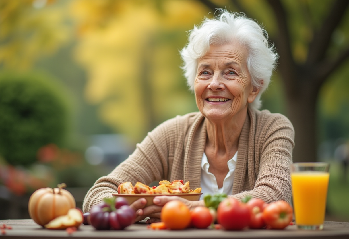 Здорове харчування для старших людей - свіжі овочі та фрукти